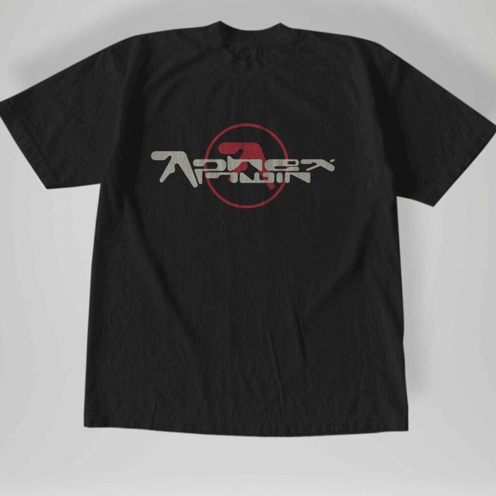 Gildan Men Black T-Shirt Black Aphex Twin T-Shirt
